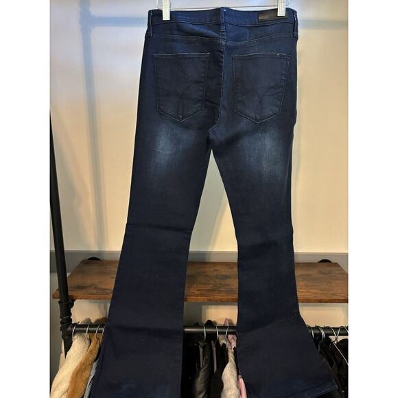 Calvin Klein Women's Jeans Flare Mid-Rise Y2K Dark Wash Size 30 Retro Clean Corp - Picture 3 of 5